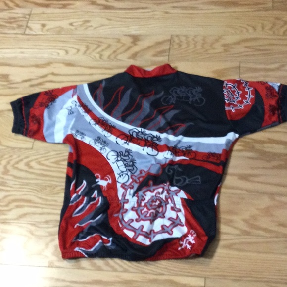 XL Kucharik red/black Kokopelli unisex bicycle jersey - Picture 4 of 15